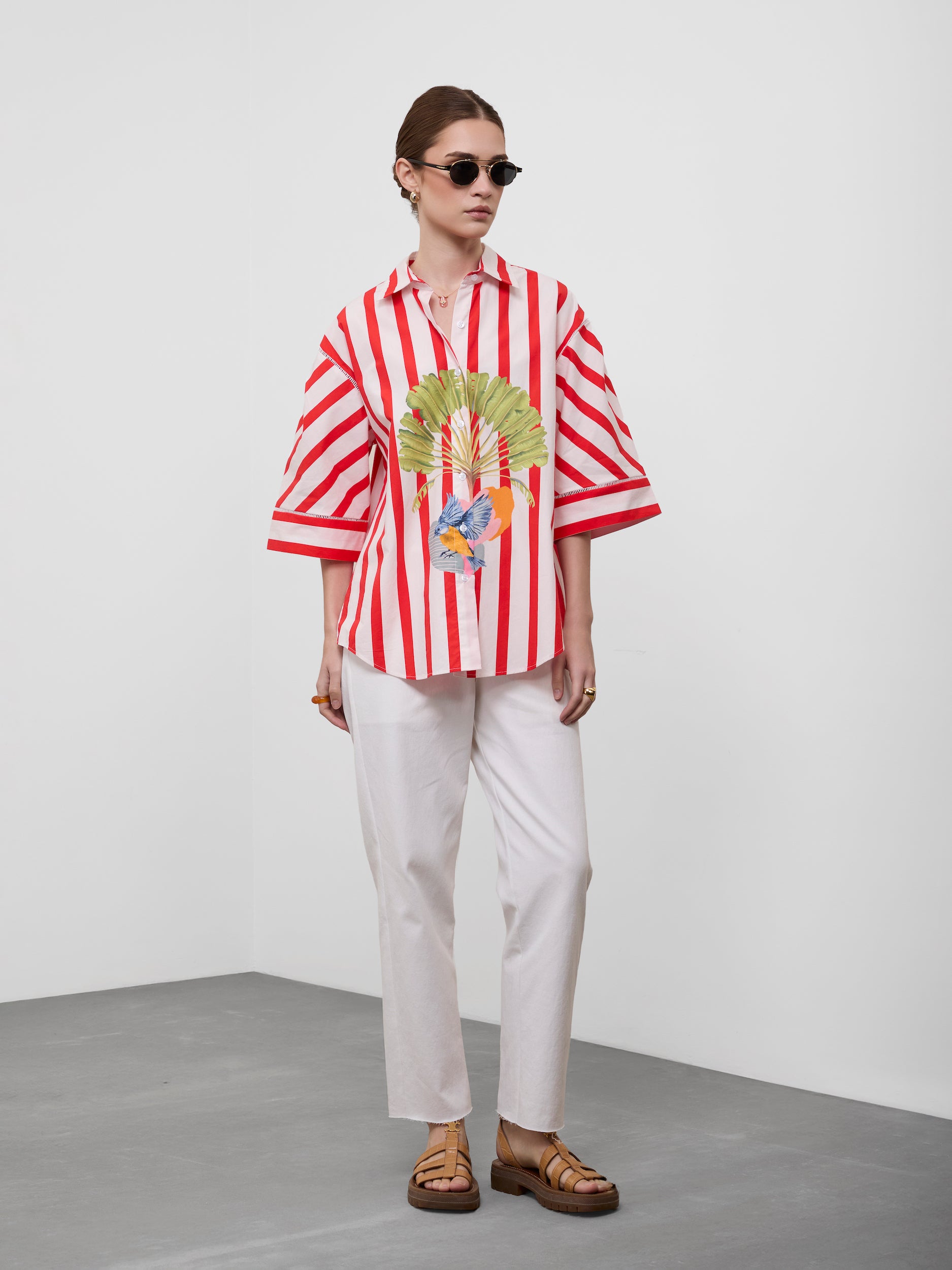 TROPICAL STRIPE SHIRT