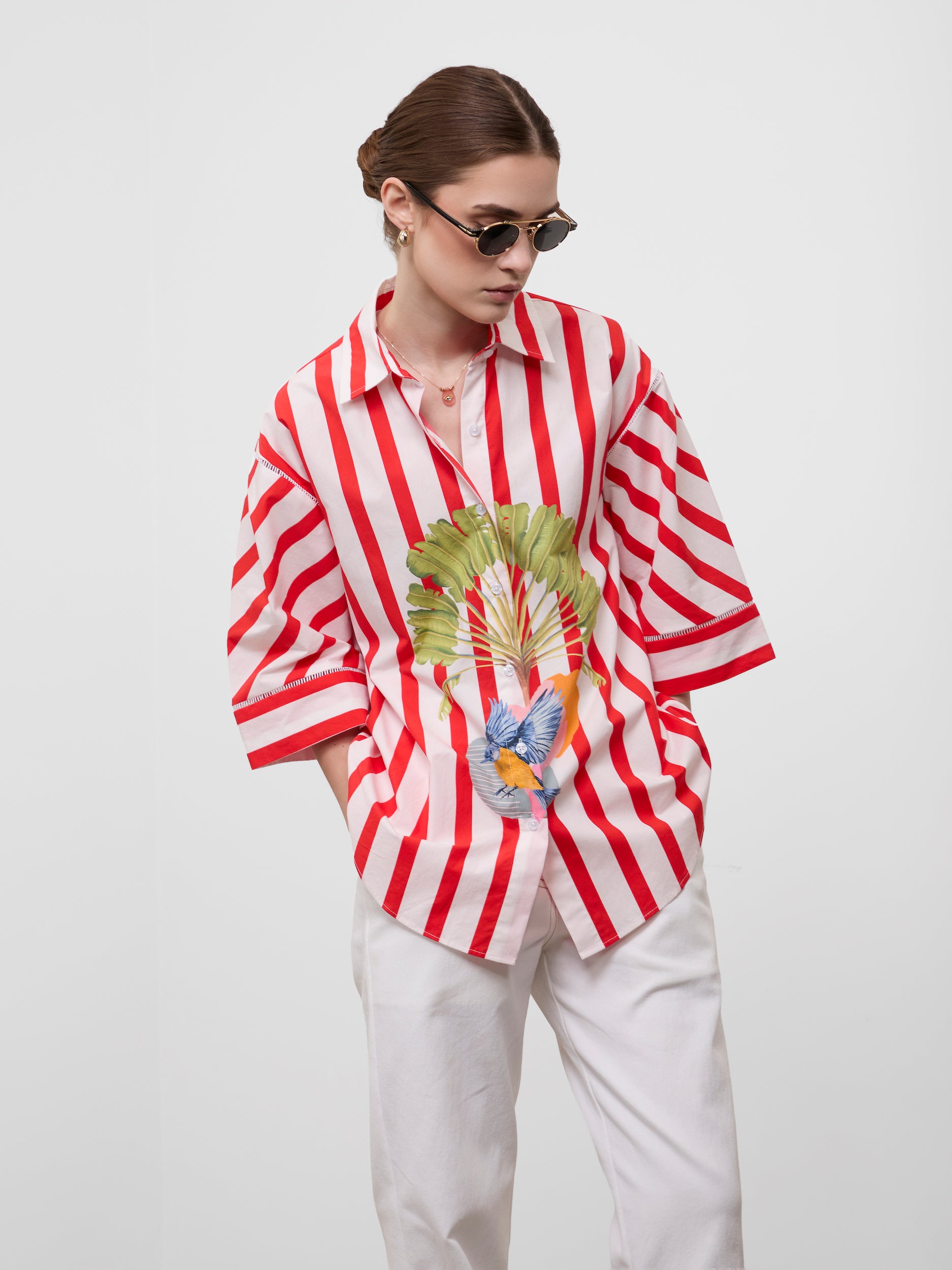 TROPICAL STRIPE SHIRT