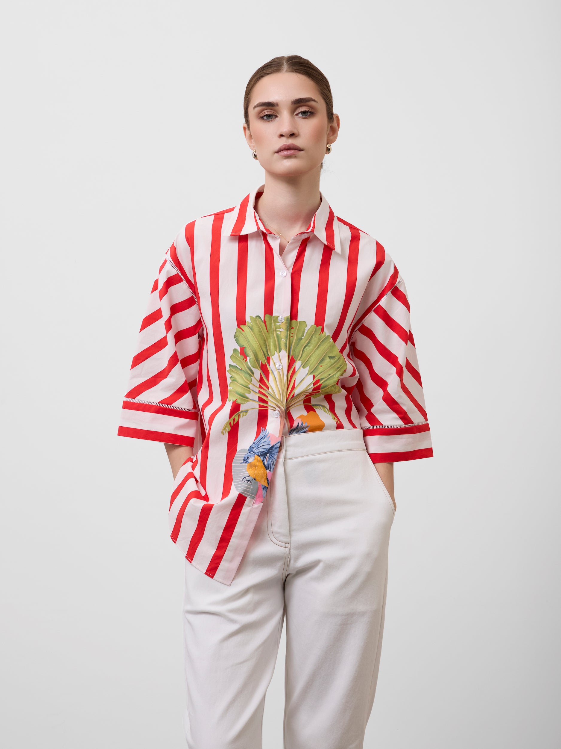 TROPICAL STRIPE SHIRT