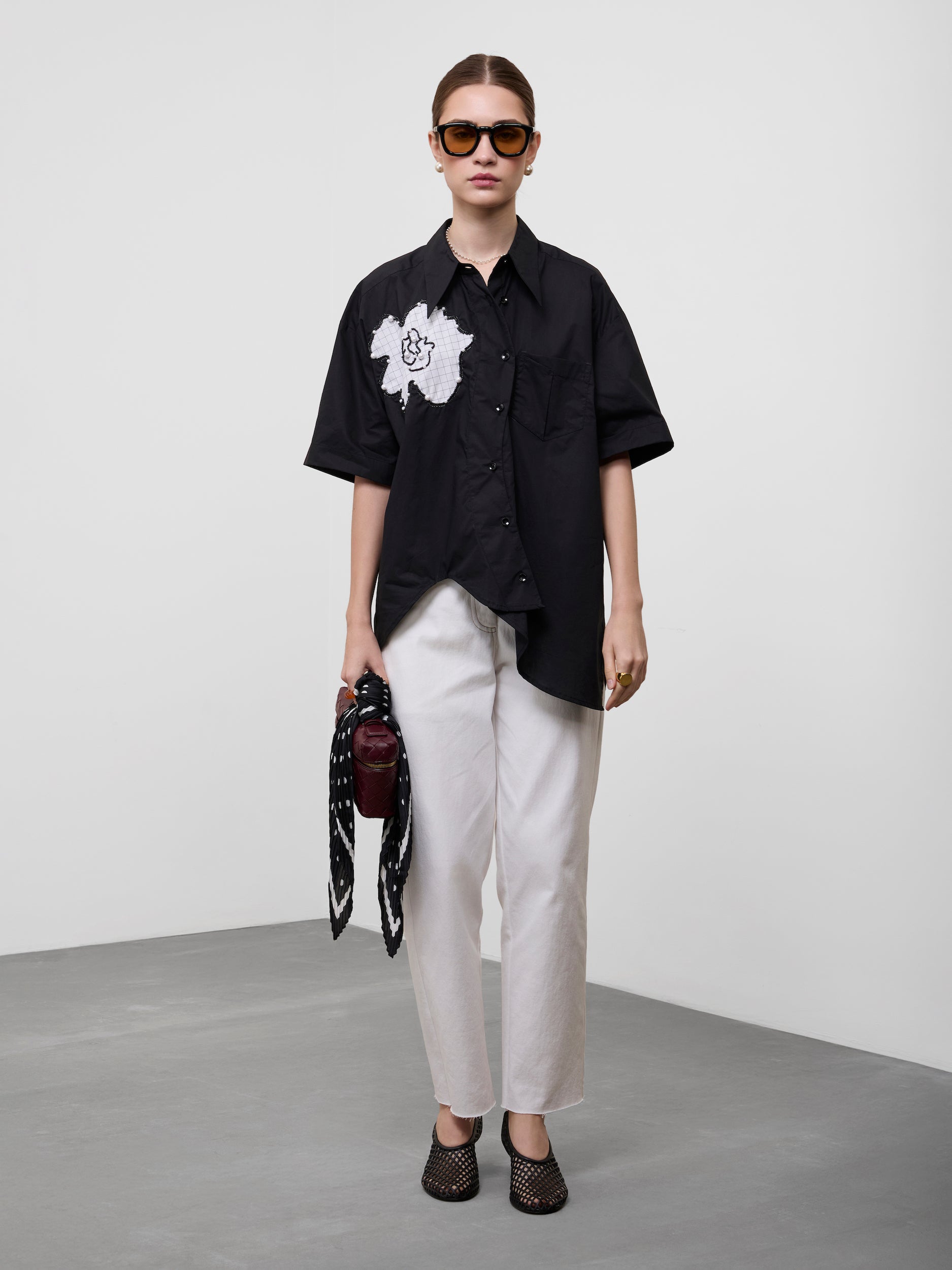 CHECKERED FLOWER SHIRT