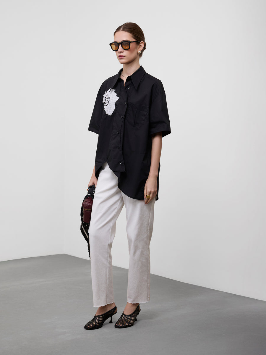 CHECKERED FLOWER SHIRT