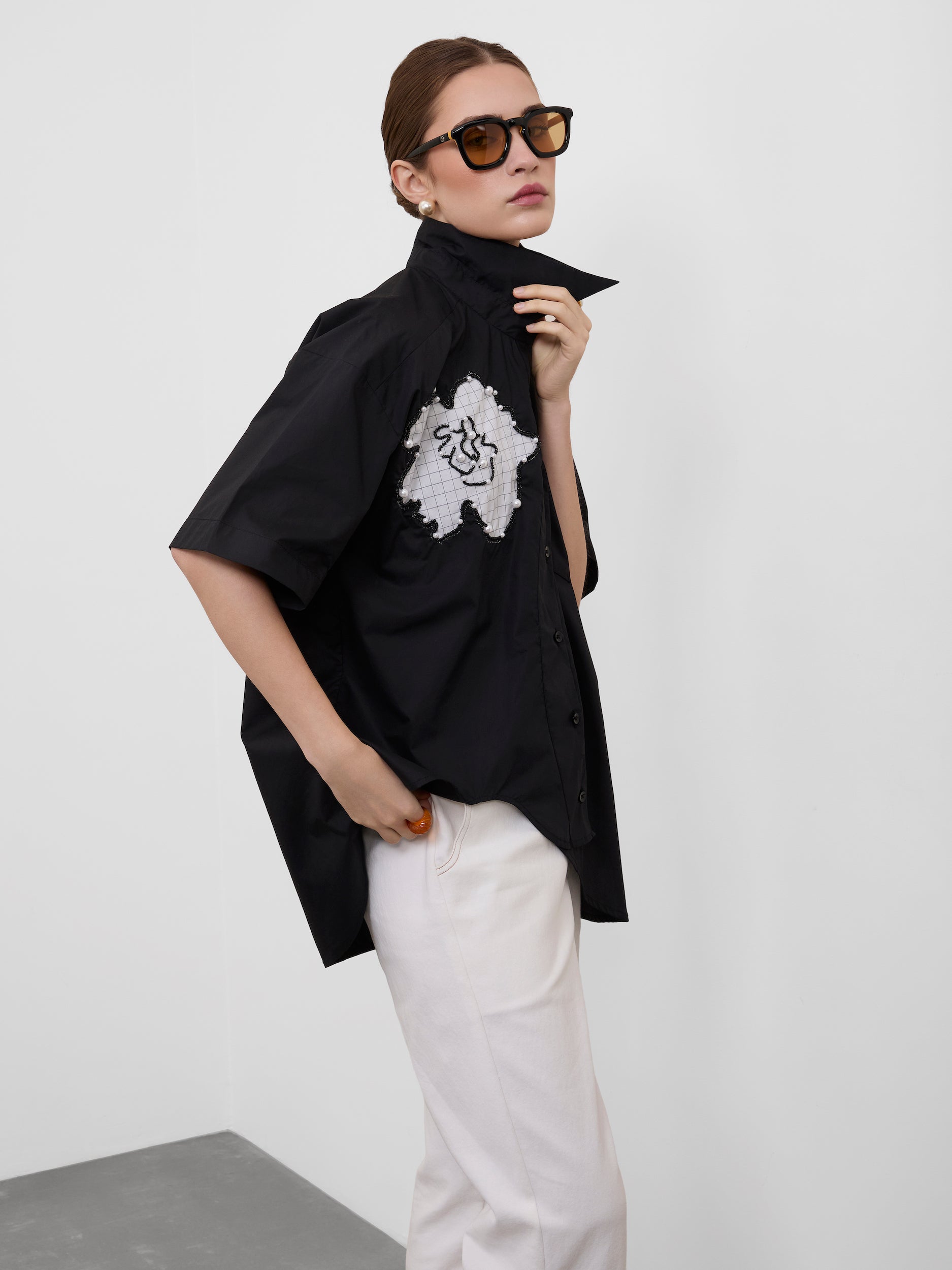 CHECKERED FLOWER SHIRT