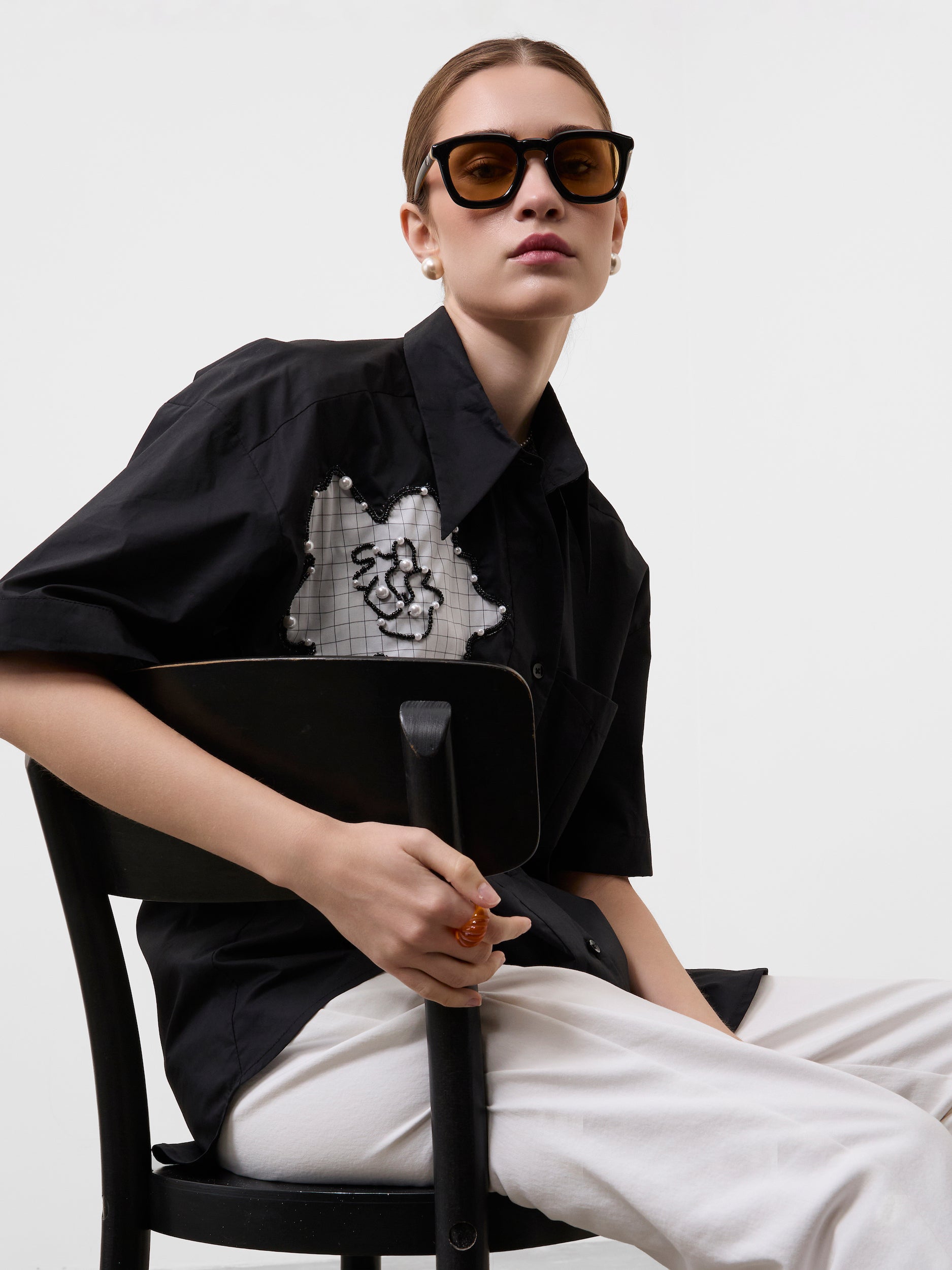 CHECKERED FLOWER SHIRT