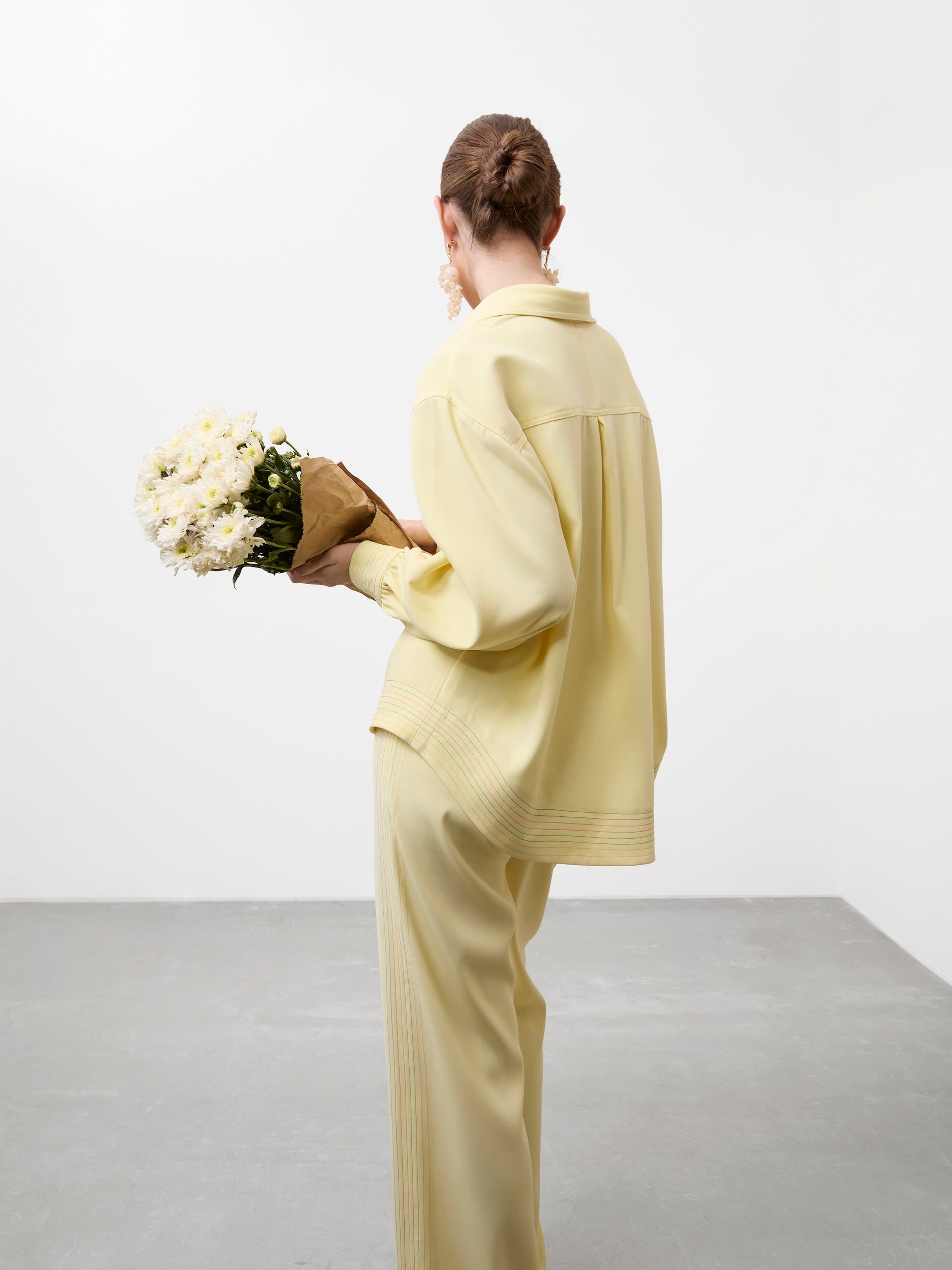 MEANDER LINES STRAIGHT-LEG TROUSER