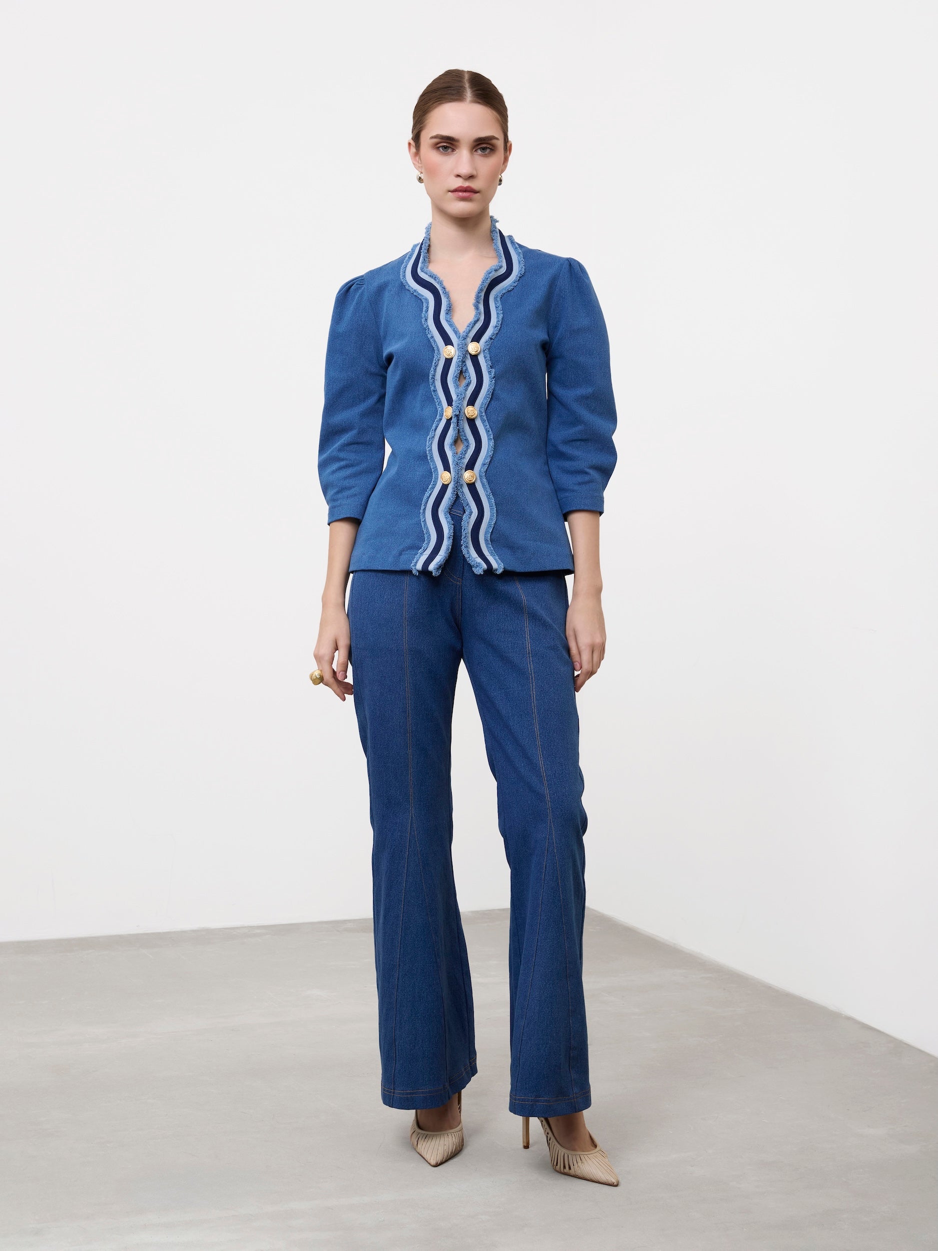 FRAYED SCALLOP JACKET