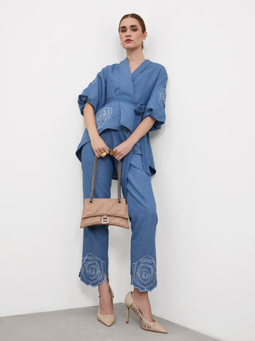 WRAP-A-ROSE TROUSERS