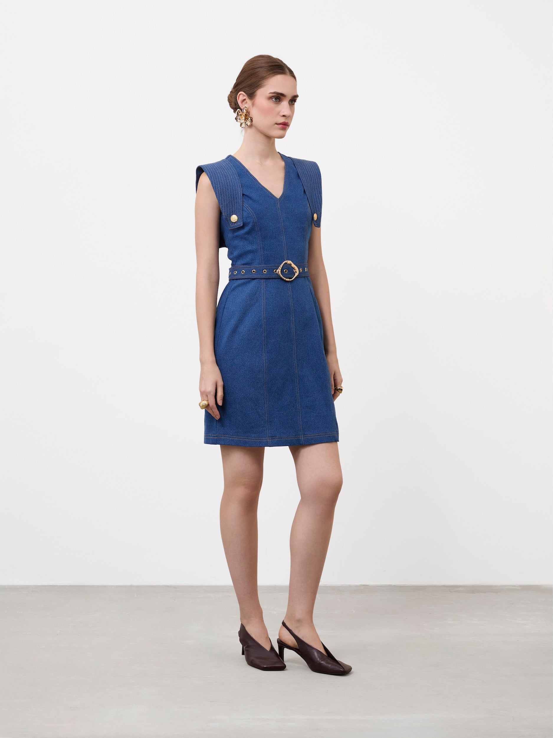 DENIM SHEATH DRESS