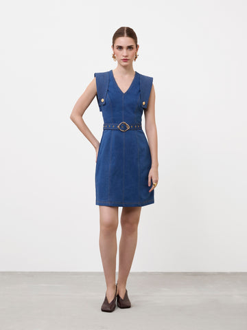 DENIM SHEATH DRESS