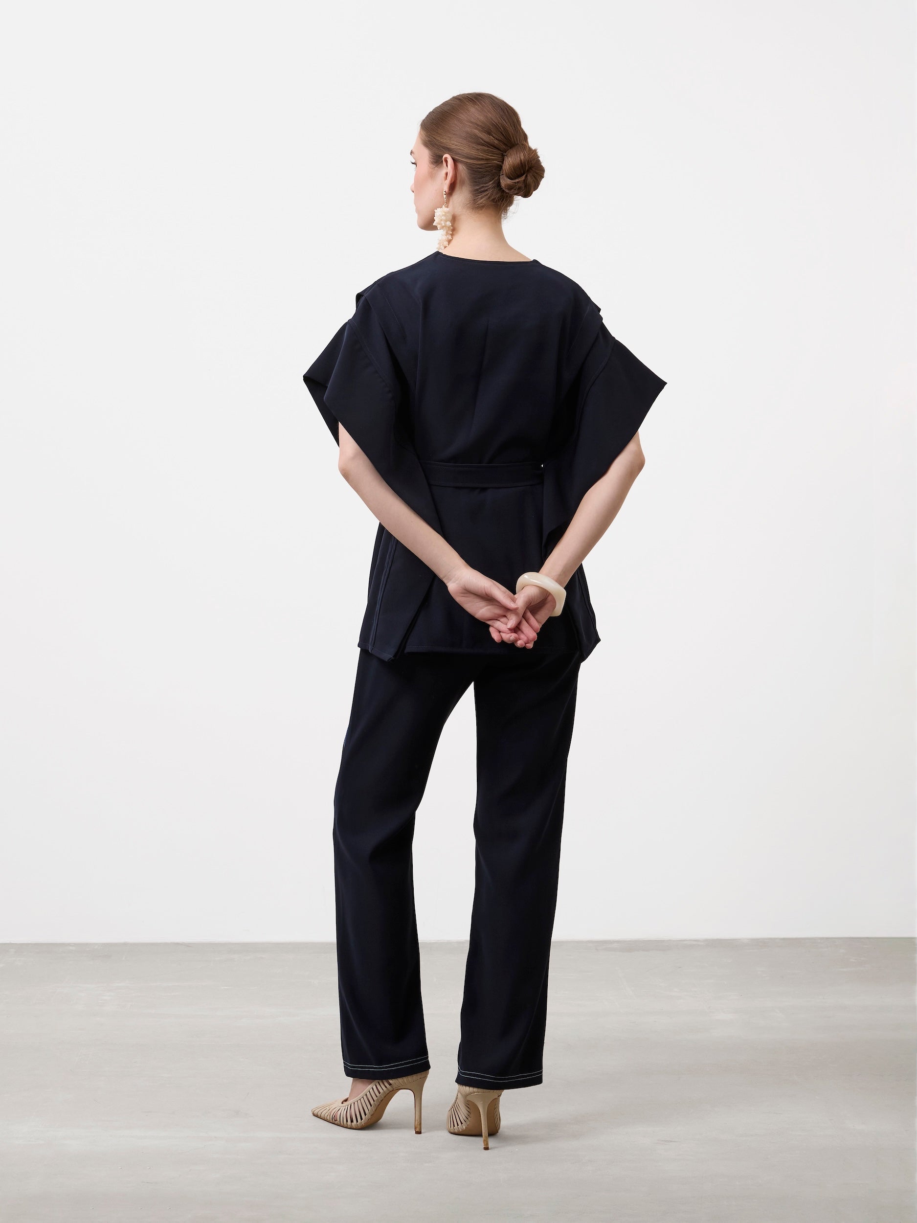 EDGY WAVE STRAIGHT-LEG TROUSERS