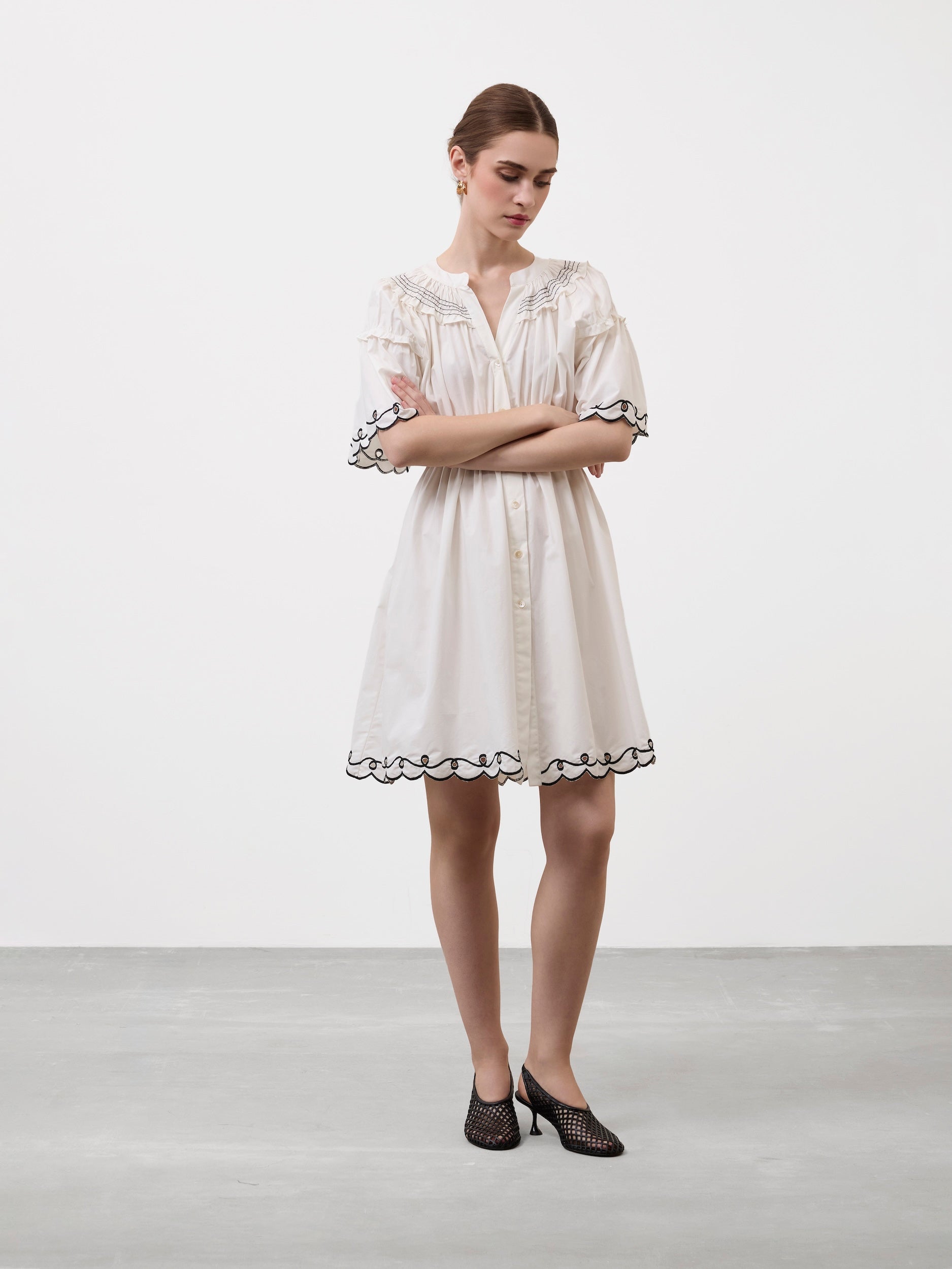 SCALLOP WHISPER DRESS