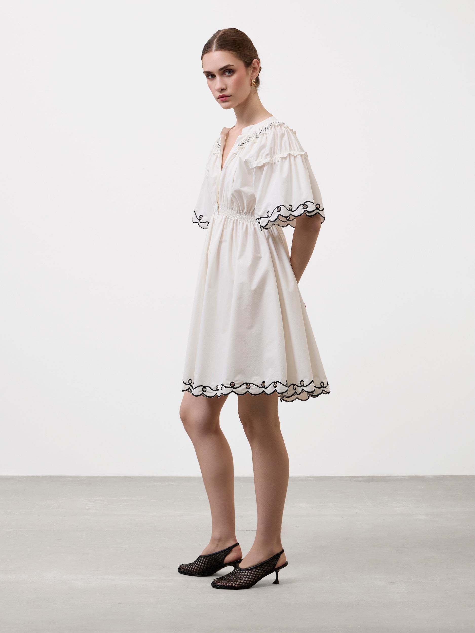 SCALLOP WHISPER DRESS