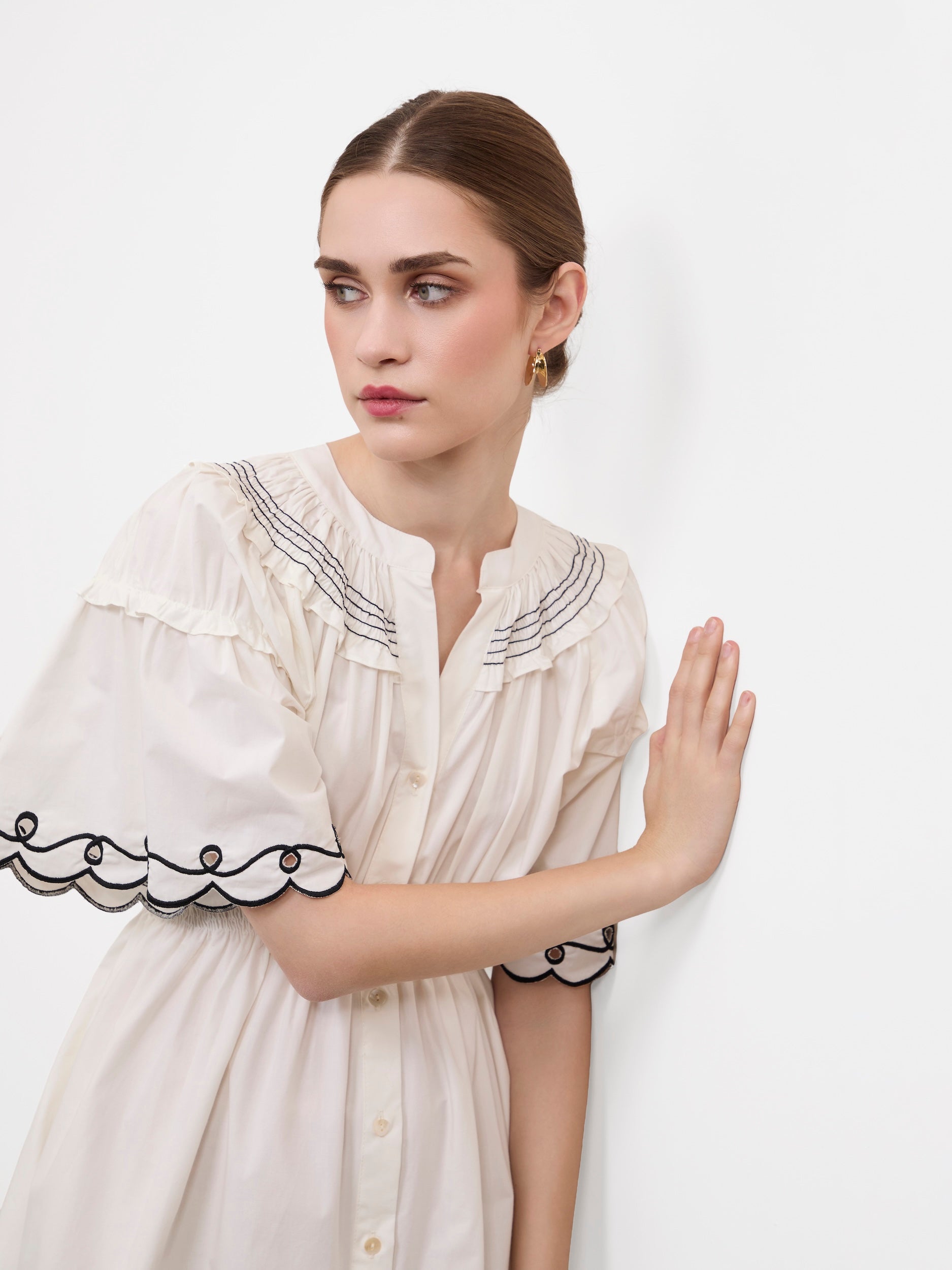 SCALLOP WHISPER DRESS