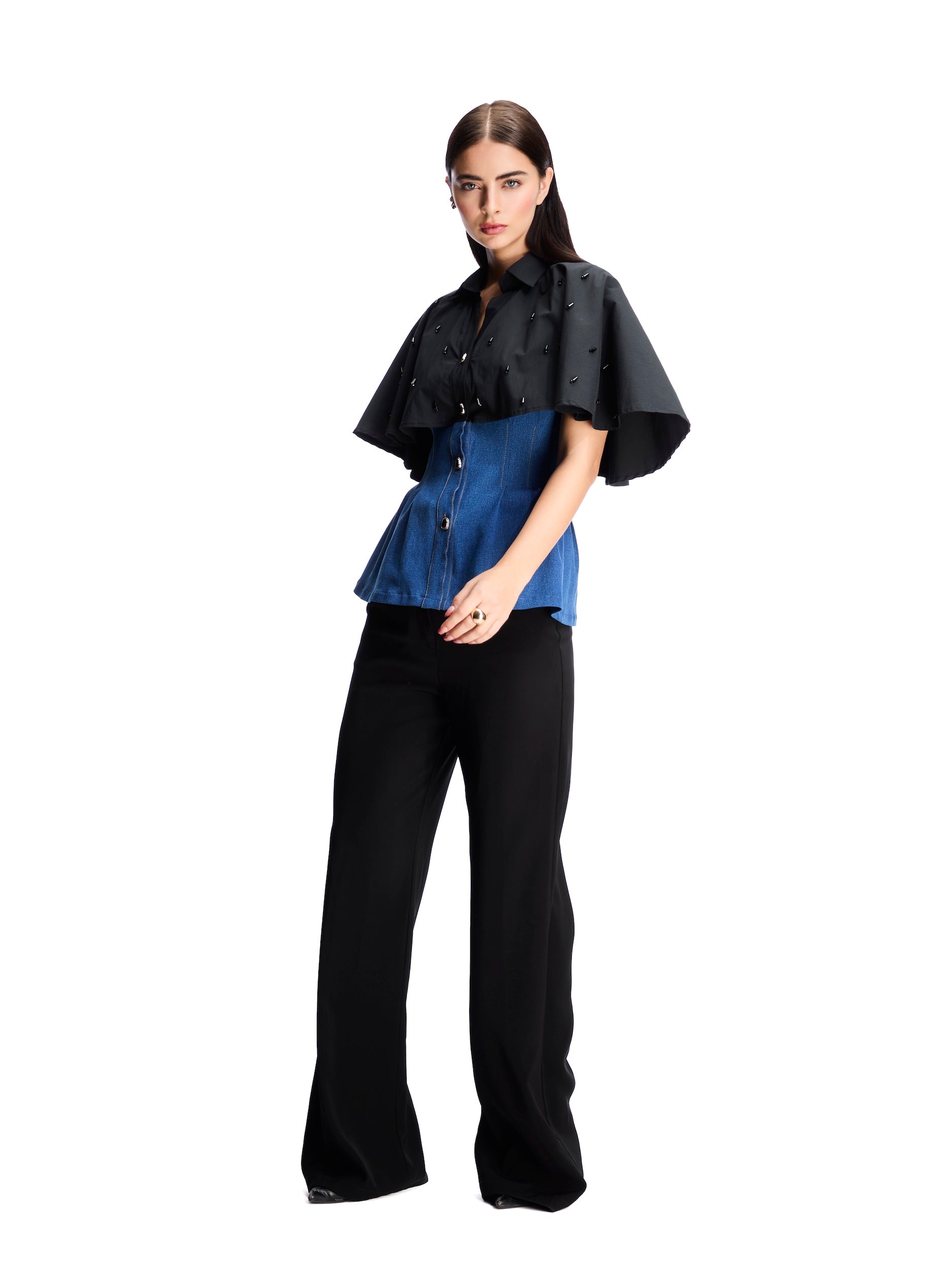 CAPE CORSET TOP