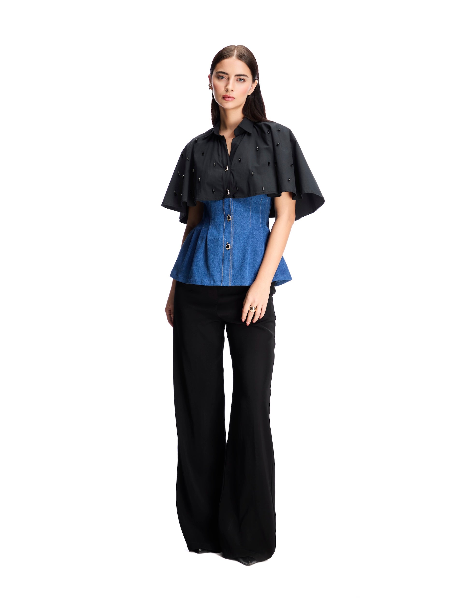 CAPE CORSET TOP