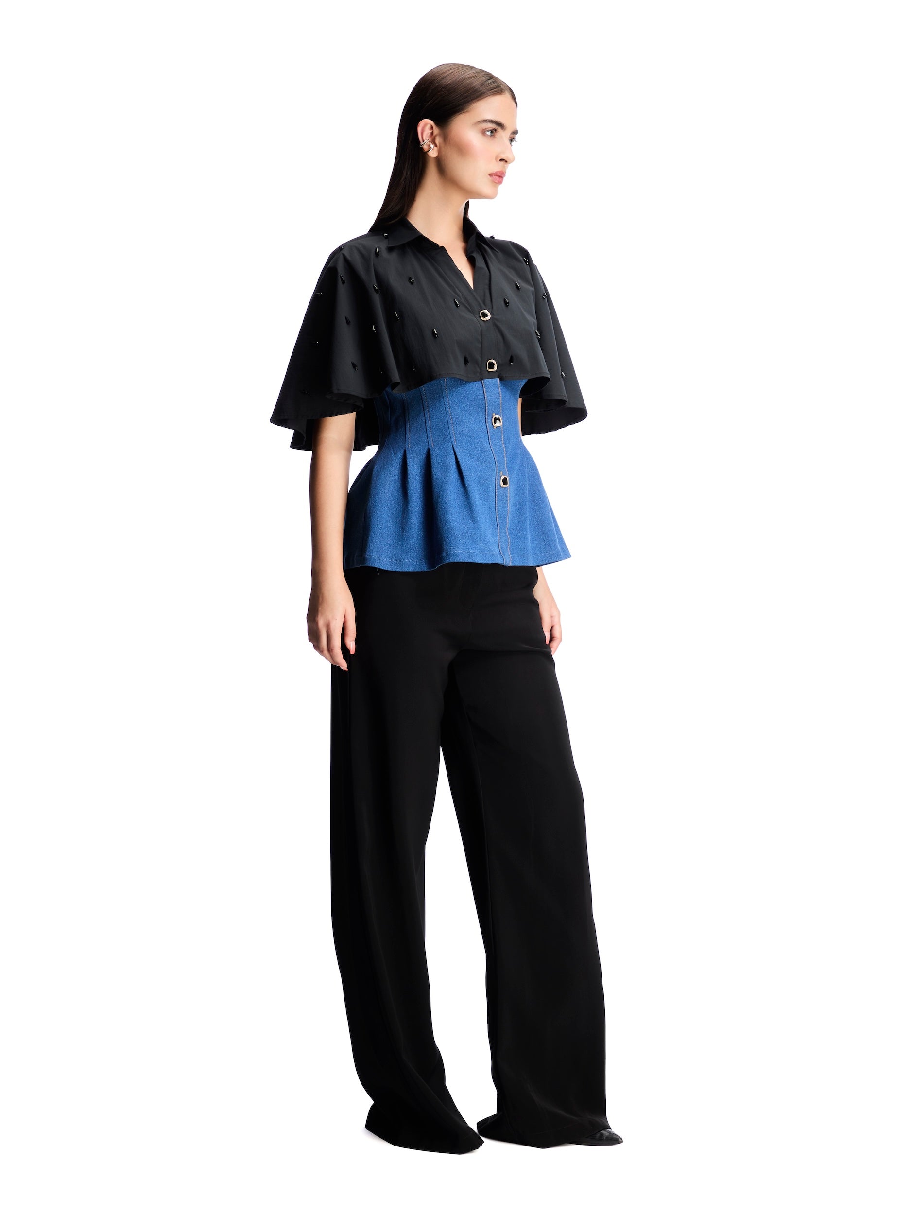 CAPE CORSET TOP