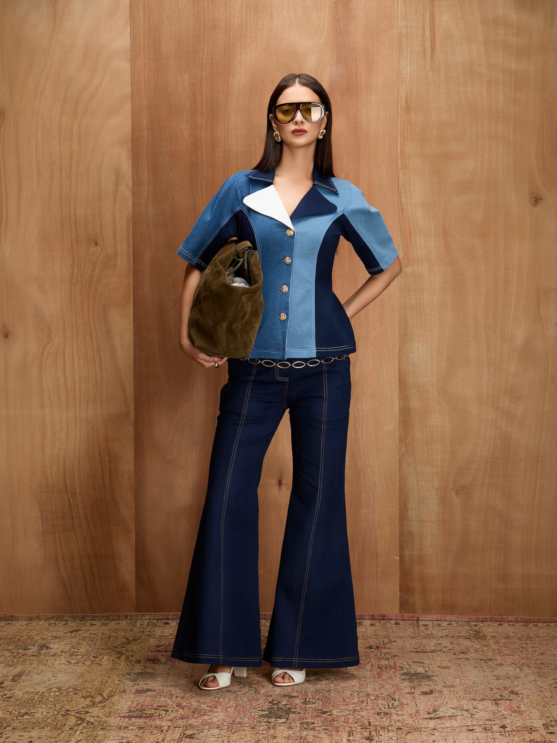 BOOTCUT PANEL JEANS