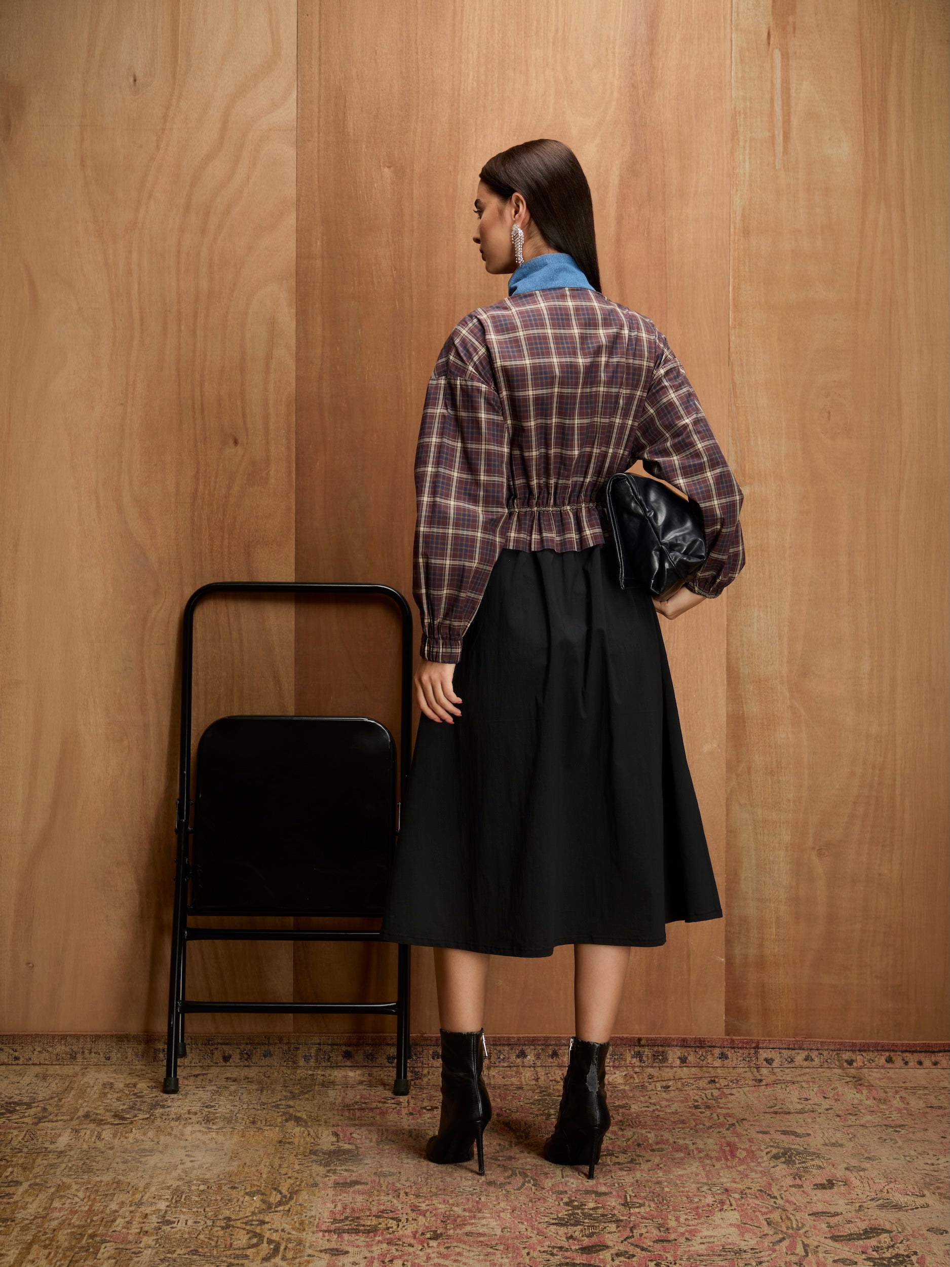 VARSITY CHECK DRESS