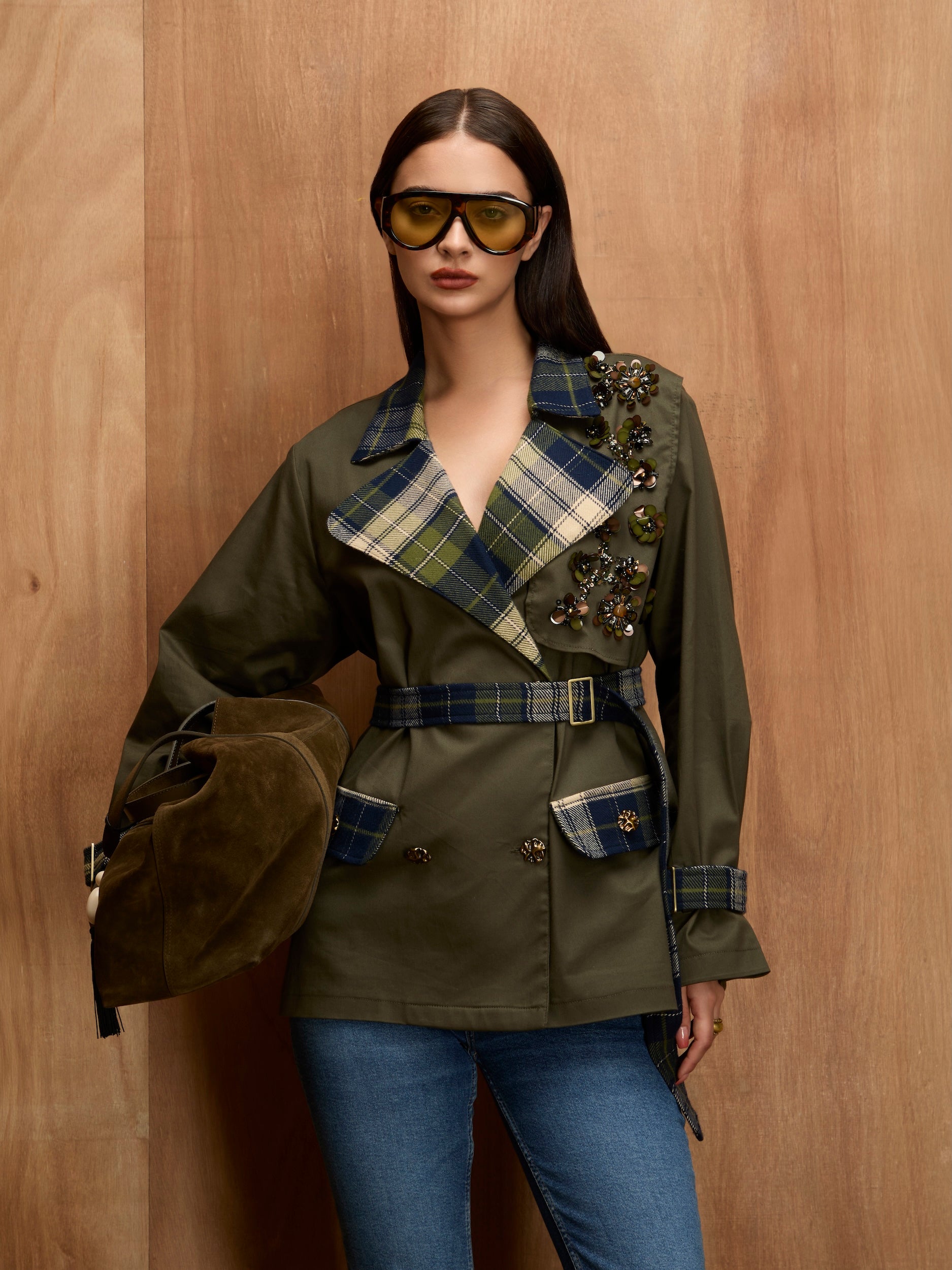 CHELSEA EMBELLISEHED TRENCH