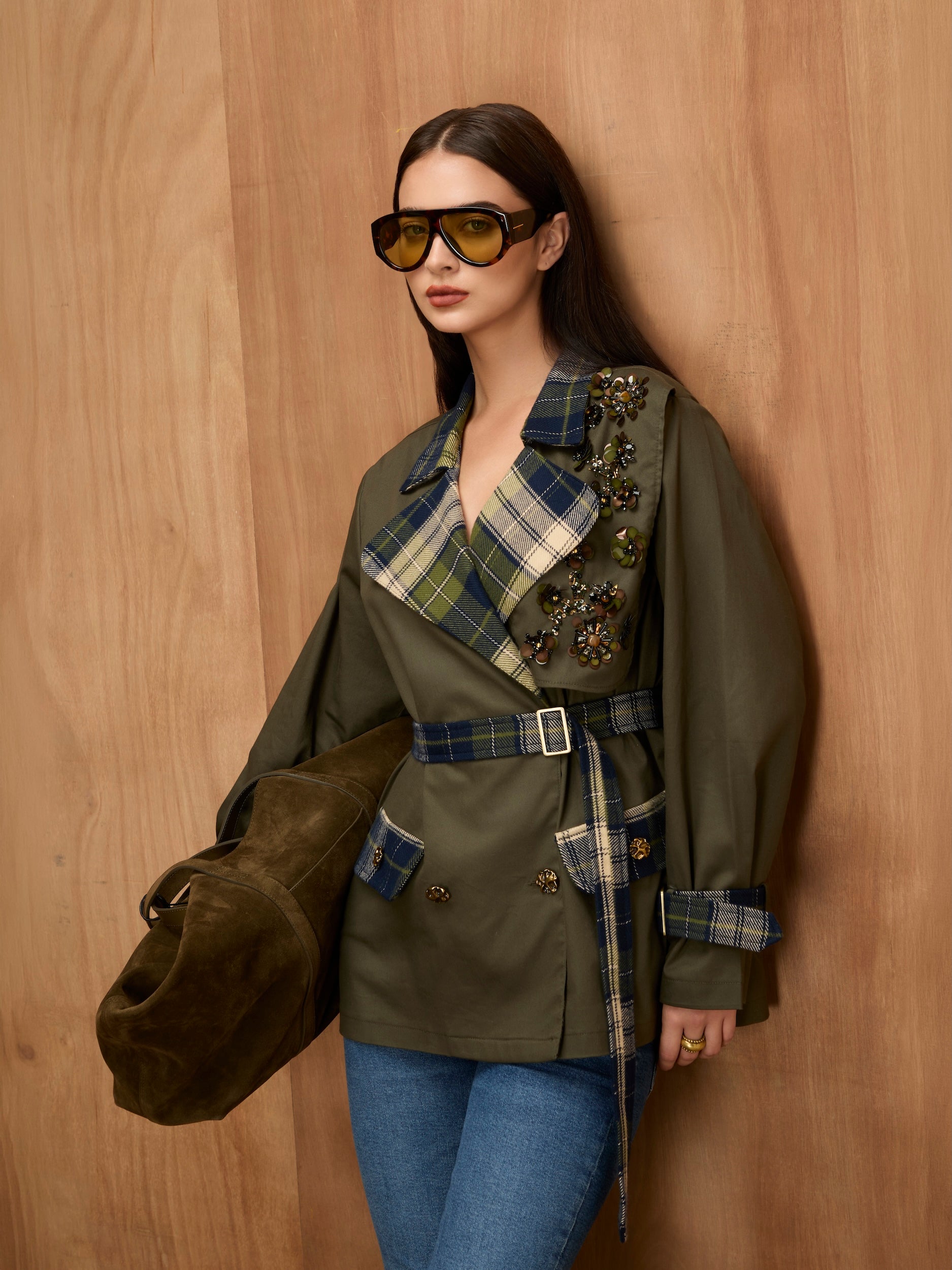 CHELSEA EMBELLISEHED TRENCH