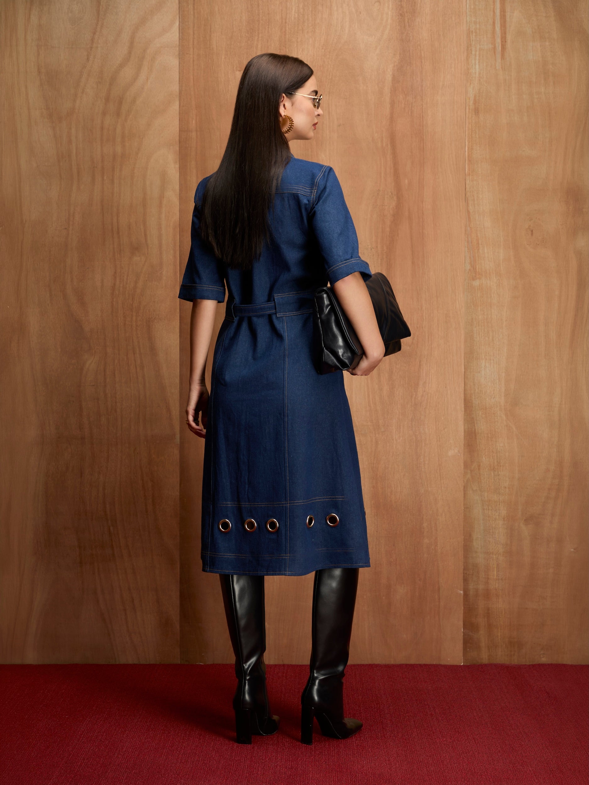 RIVETLINE DENIM DRESS