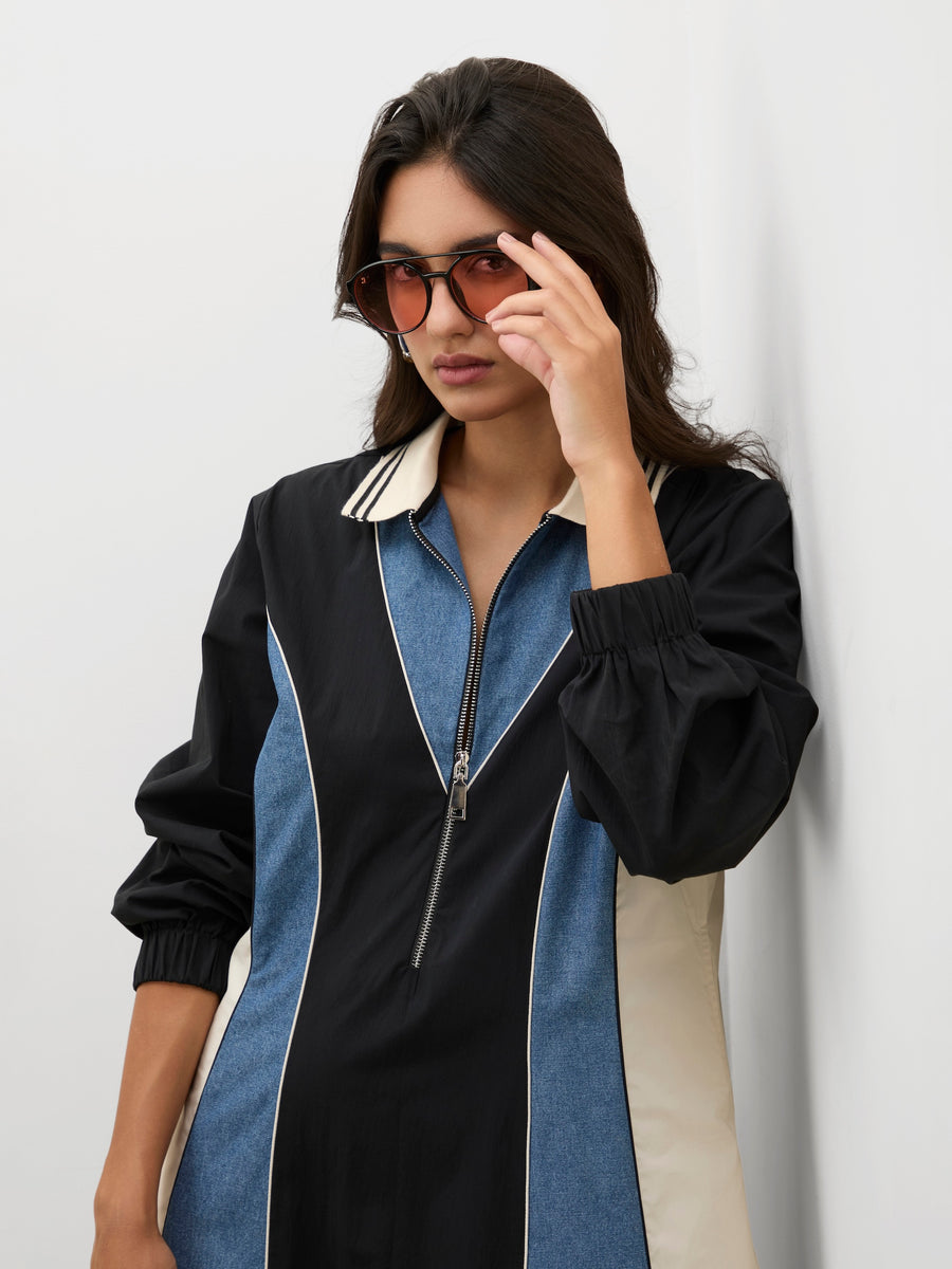 SPORTY PANEL DRESS