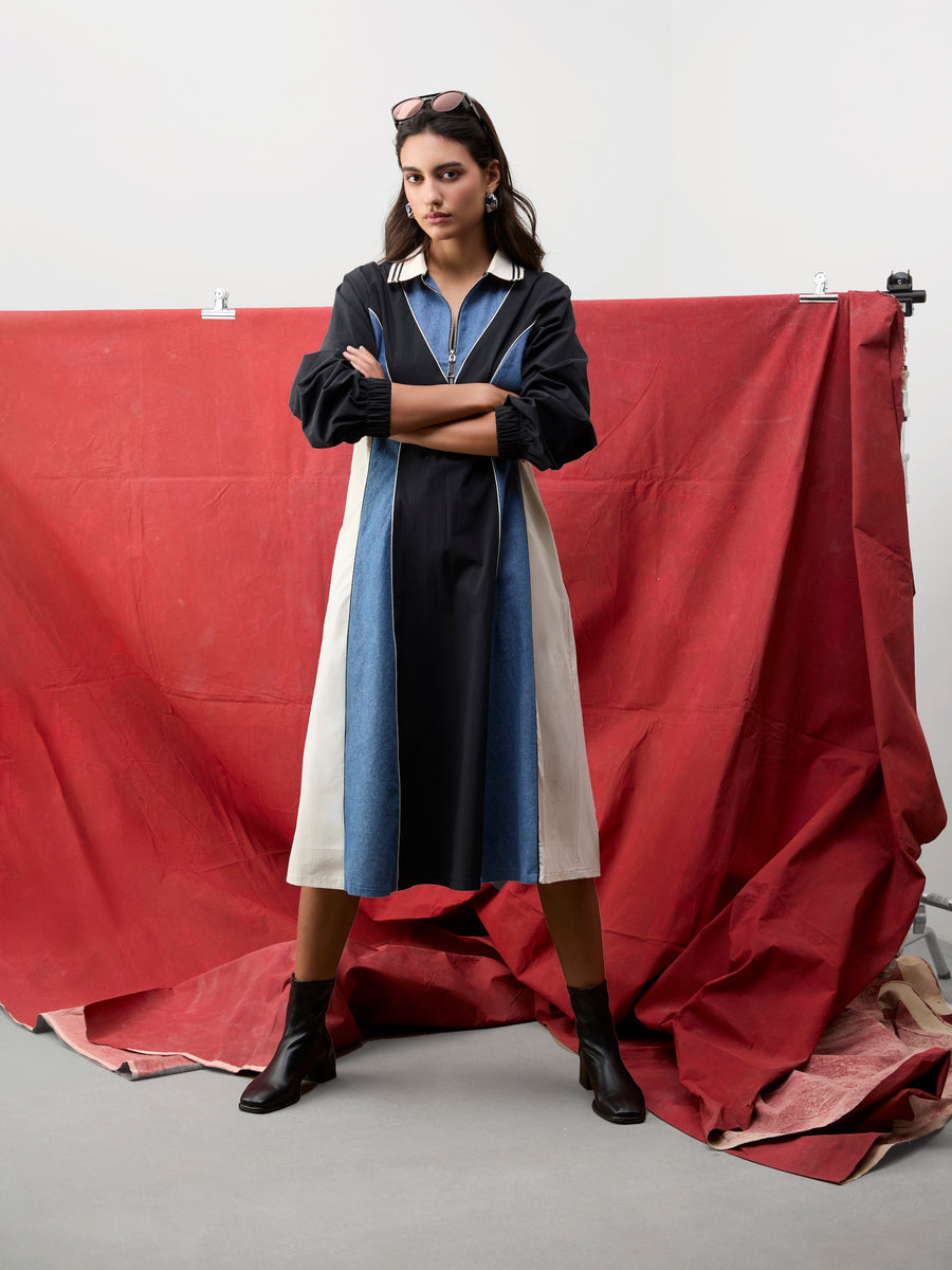 SPORTY PANEL DRESS