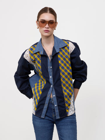 CHECK-BLOCK SHIRT
