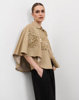 OPULENT SEQUIN CAPE TOP