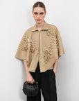 OPULENT SEQUIN CAPE TOP