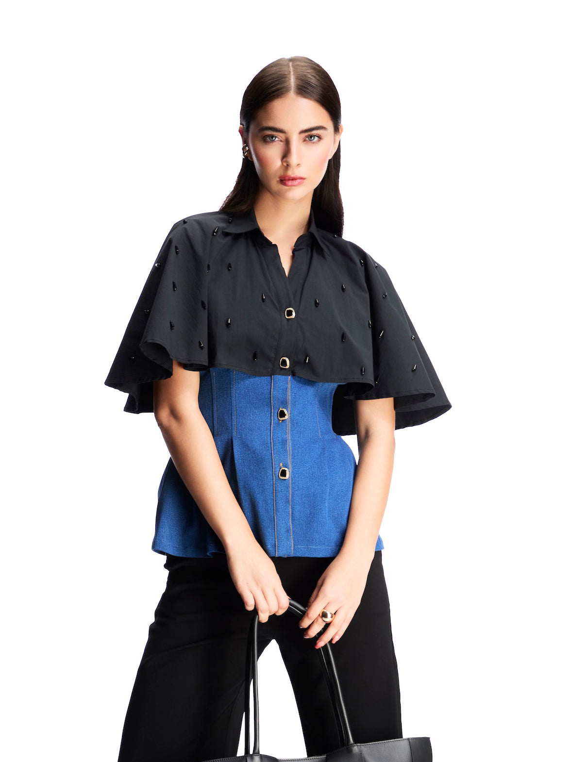 CAPE CORSET TOP