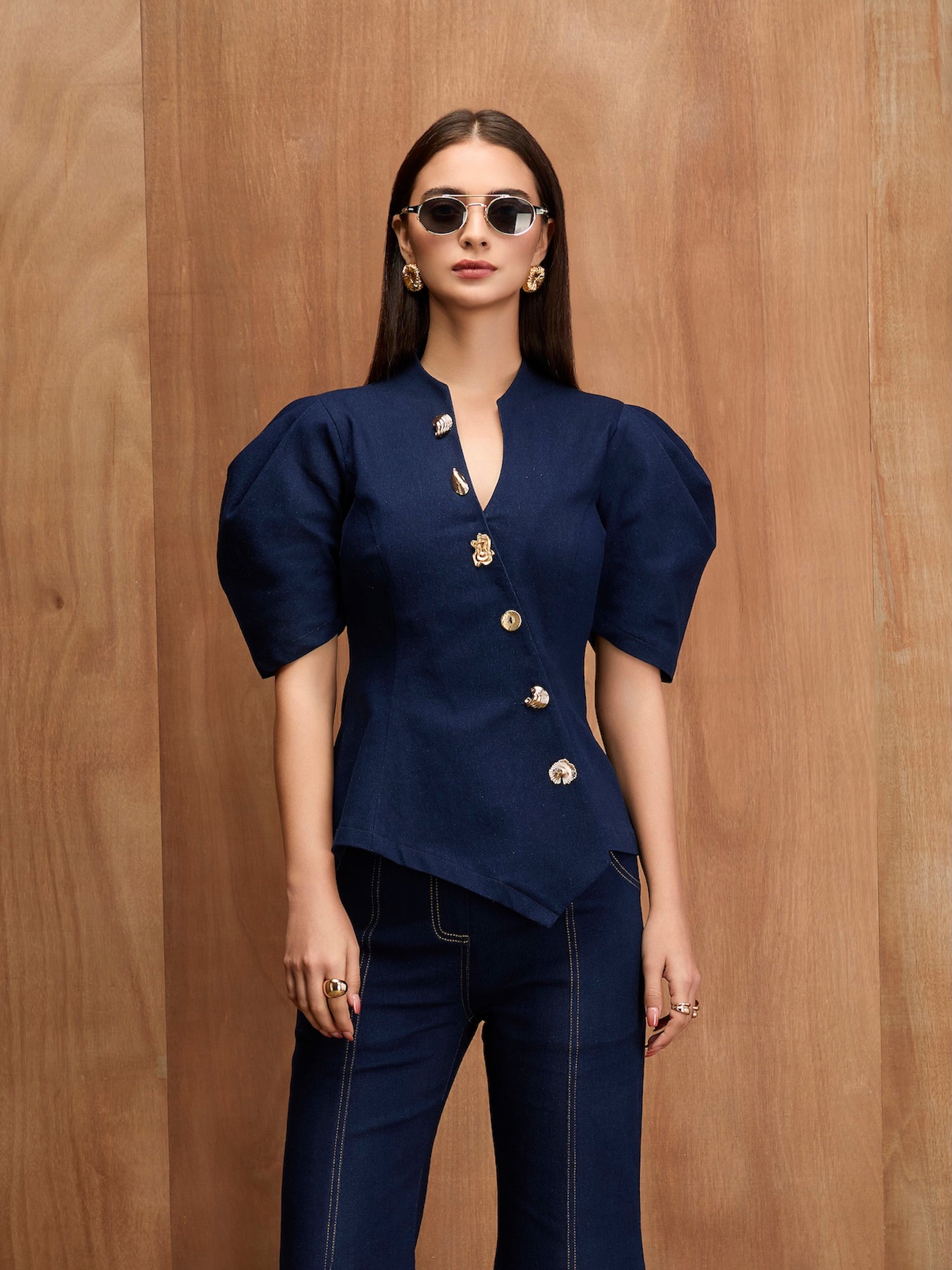 VICTORIA DENIM  TOP