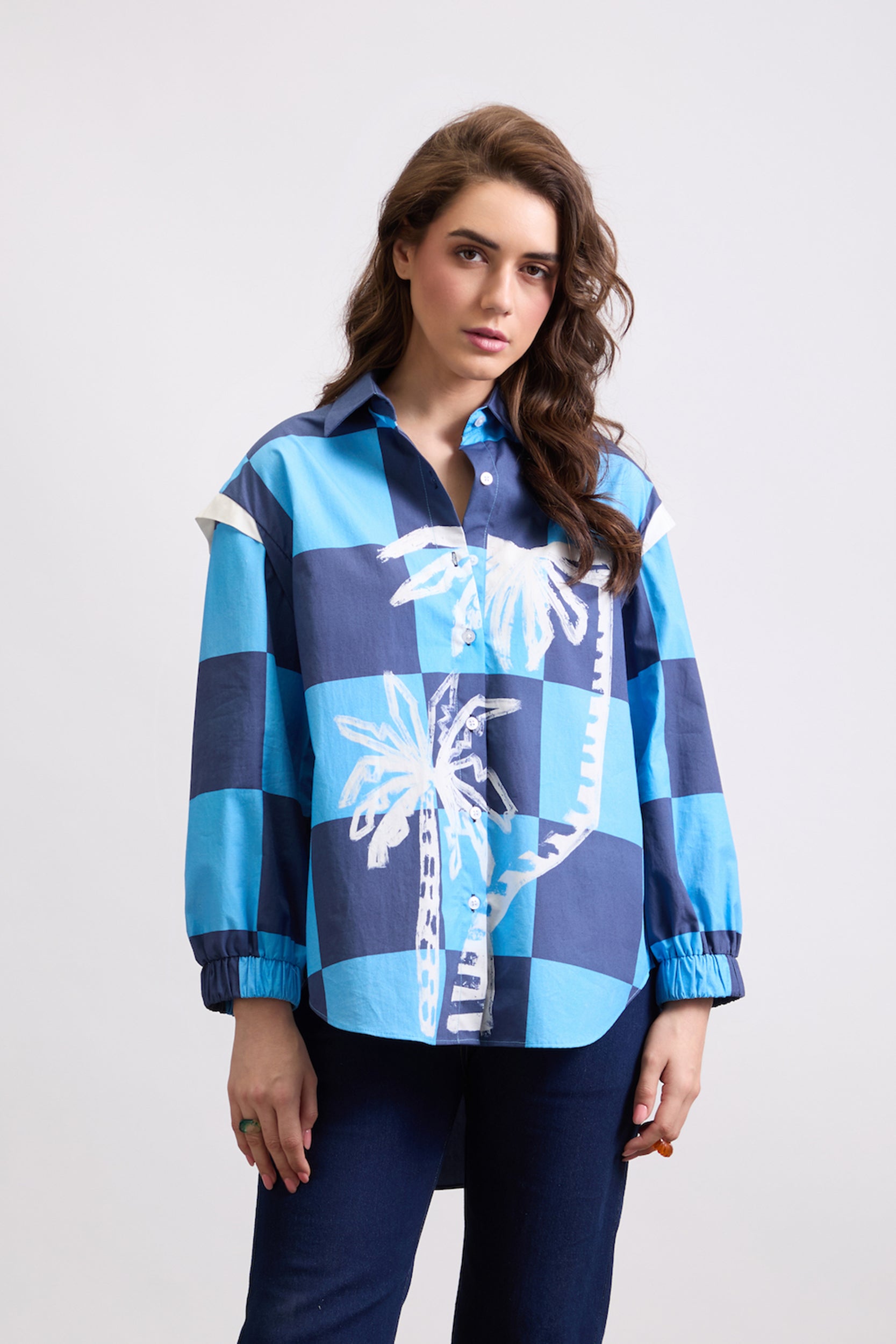 CHECKBOARD PALM SHIRT