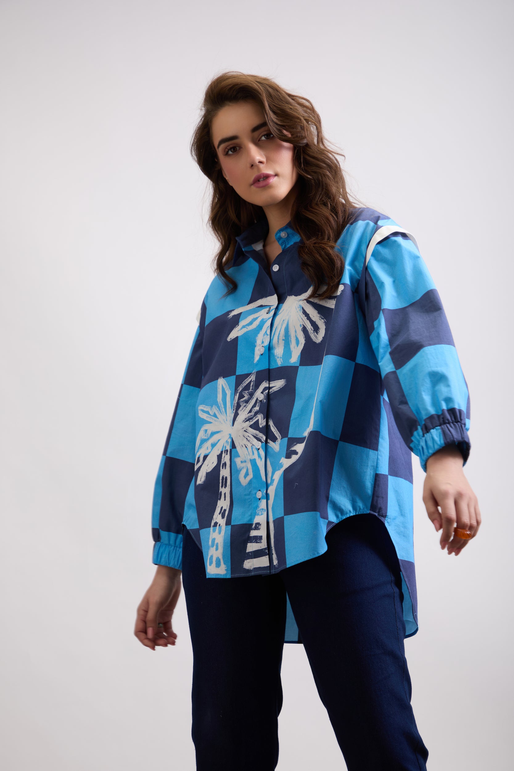 CHECKBOARD PALM SHIRT