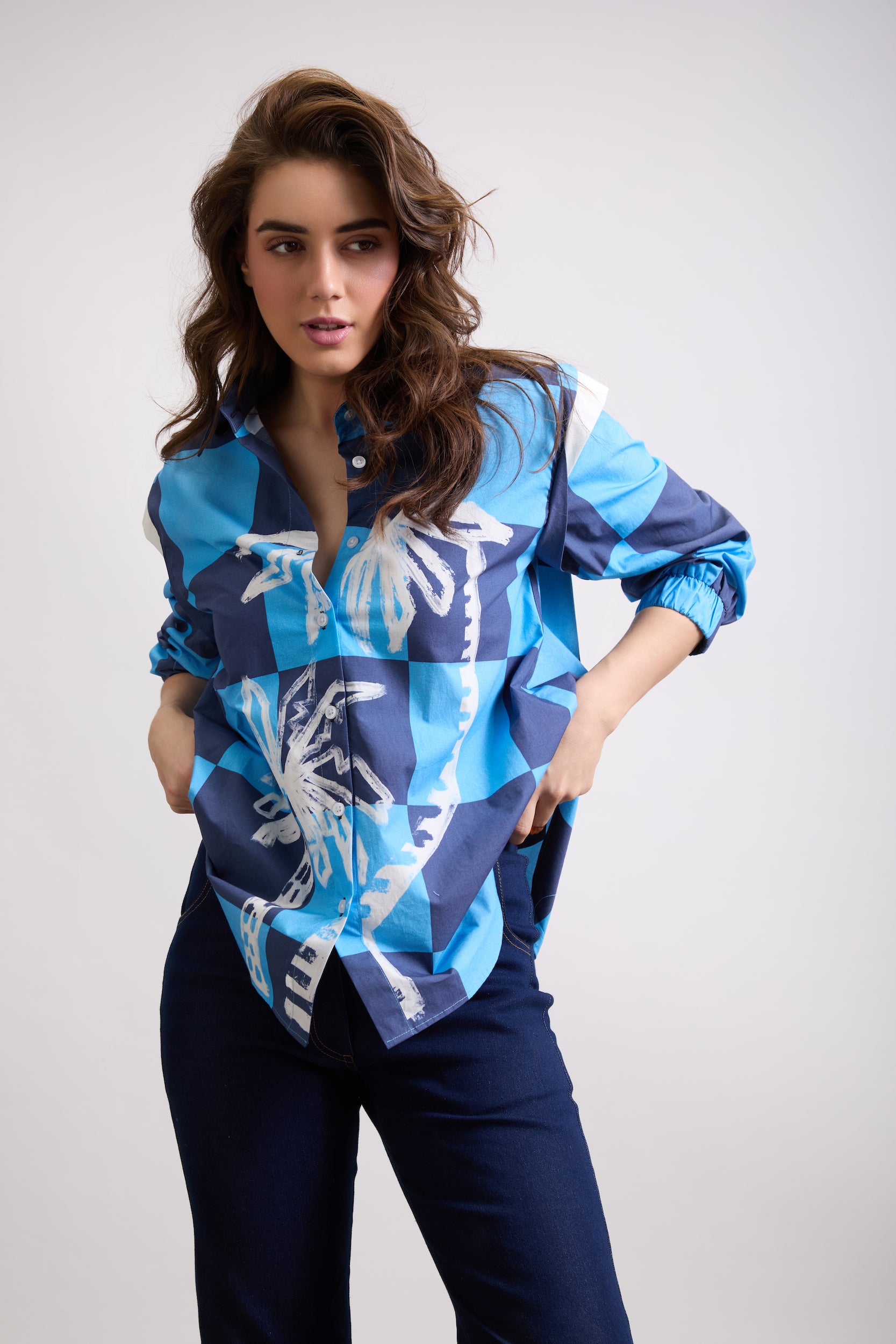 CHECKBOARD PALM SHIRT