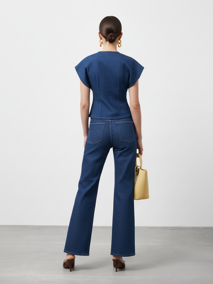 EDGE LINE DENIM TOP