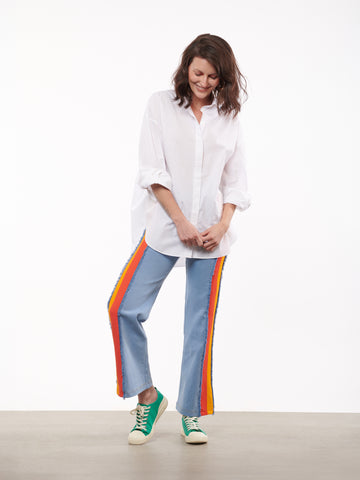 Blue Side Stripe Pant