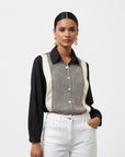 CROCHET YOKE SHIRT