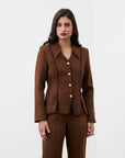 CHESTNUT BLAZER TOP