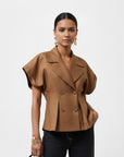 MOCHA TRENCH TOP