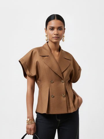 MOCHA TRENCH TOP