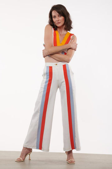 White Center Stripe Pant