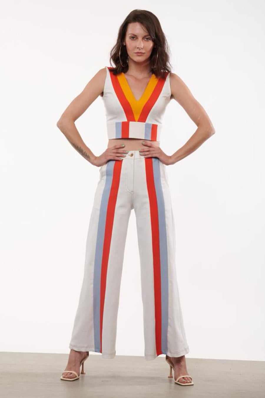 White Center Stripe Pant