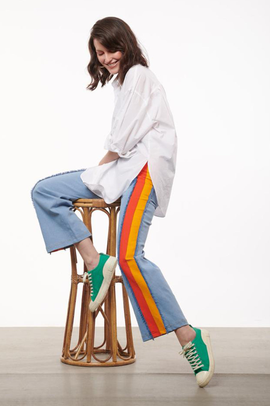 Blue Side Stripe Pant