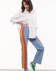 Blue Side Stripe Pant