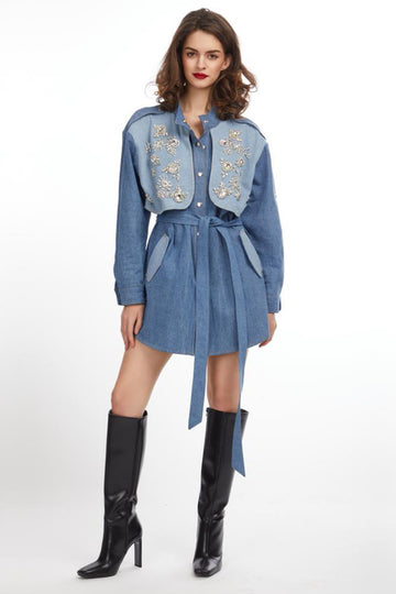 Denim Diamond Trench