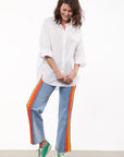 Blue Side Stripe Pant